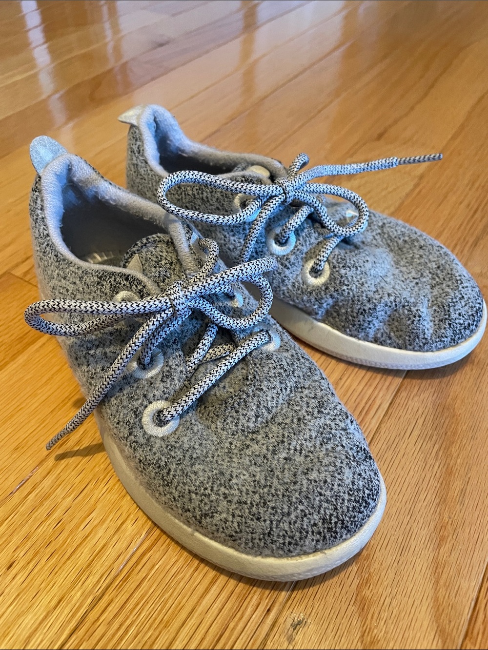 allbirds Kids Heathered Gray Knit Lace-Up Sneakers
